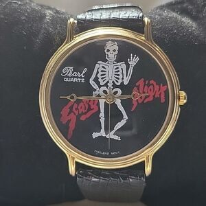 Vintage Barl Skelton Wristwatch black and gold